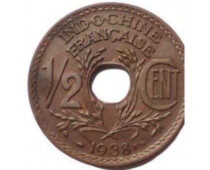 Французский Индокитай 1/2 цента 1938