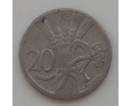 Чехословакия 20 геллеров 1924 (1188)
