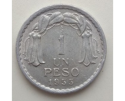 Чили 1 песо 1954-1958