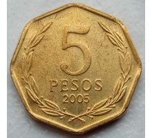 Чили 5 песо 1992-2015