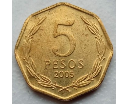 Чили 5 песо 1992-2015