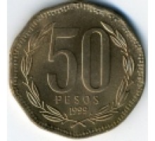 Чили 50 песо 1988-2022