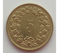Швейцария 5 раппен 1981-2017