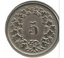 Швейцария 5 раппен 1931