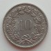 Швейцария 10 раппен 1968-2017