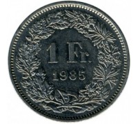 Швейцария 1 франк 1968-2021