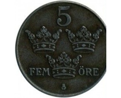 Швеция 5 эре 1946