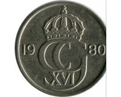 Швеция 25 эре 1976-1991