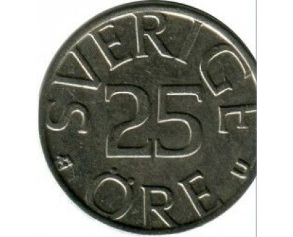 Швеция 25 эре 1976-1991