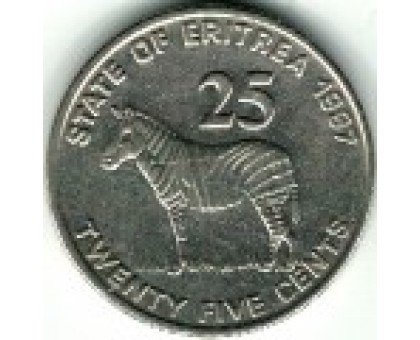 Эритрея 25 центов 1997