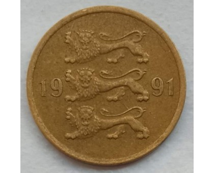 Эстония 5 сентов 1991-1995