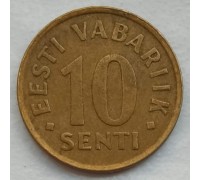 Эстония 10 сентов 1991-2008