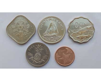 Багамы 2005-2015. Набор 5 монет