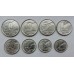 Бразилия 1989-1992. Набор 8 монет UNC