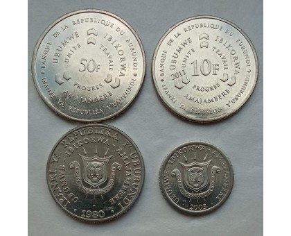 Бурунди 1980-2011. Набор 4 монеты