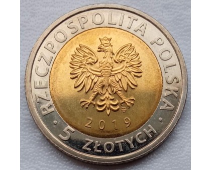 Польша 5 злотых 2019. Курган освобождения