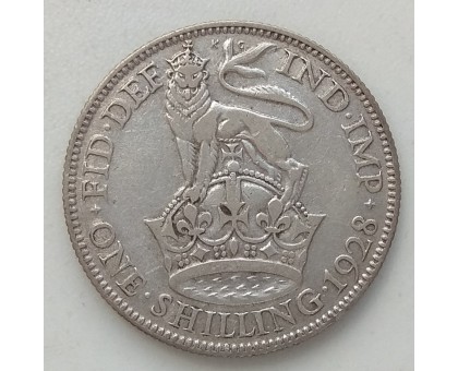 Великобритания 1 шиллинг 1928 серебро