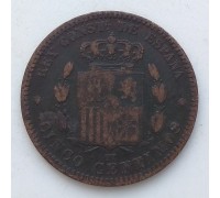 Испания 5 сентимо 1878