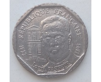 Франция 2 франка 1995. 100 лет со дня смерти Луи Пастера