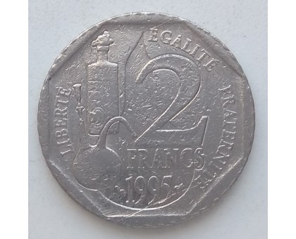 Франция 2 франка 1995. 100 лет со дня смерти Луи Пастера