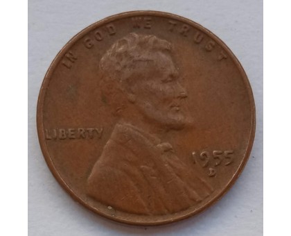 США 1 цент 1955 D