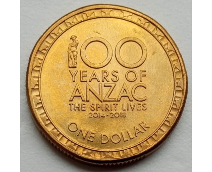 Австралия 1 доллар 2018. 100 лет АНЗАК