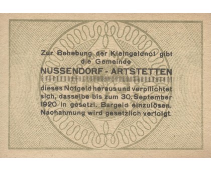 Австрия 10 геллеров 1920 Nussendorf Нотгельд