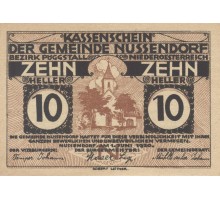 Австрия 10 геллеров 1920 Nussendorf Нотгельд