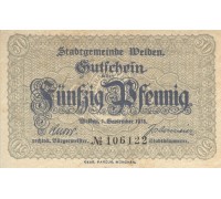 Германия 50 пфеннигов 1918 Weiden Нотгельд