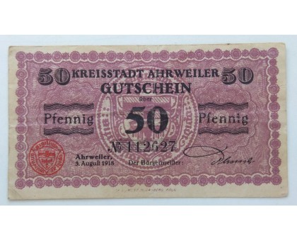 Германия 50 пфеннигов 1918 Arhweiler Нотгельд