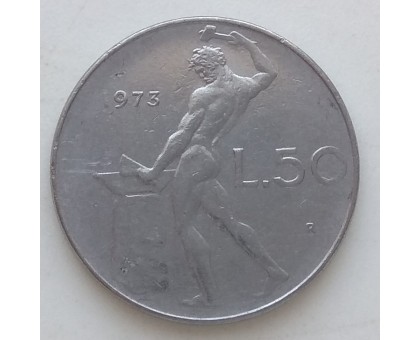 Италия 50 лир 1973