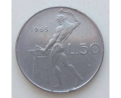 Италия 50 лир 1963