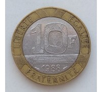 Франция 10 франков 1988