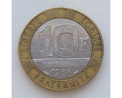 Франция 10 франков 1988