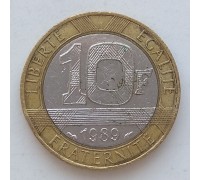 Франция 10 франков 1989