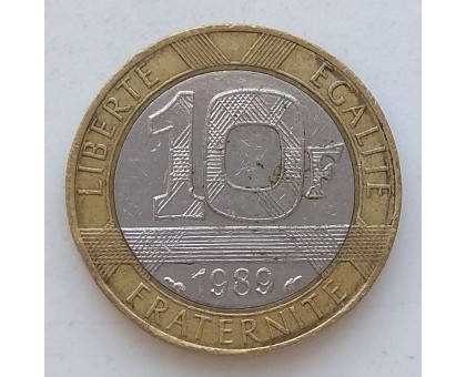 Франция 10 франков 1989