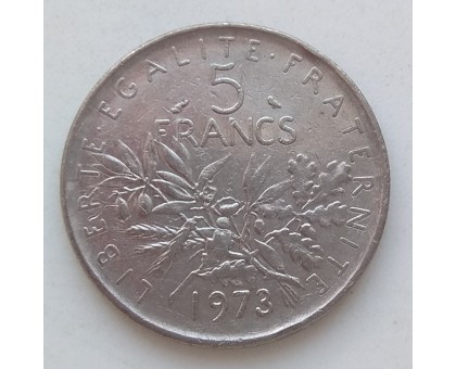 Франция 5 франков 1973