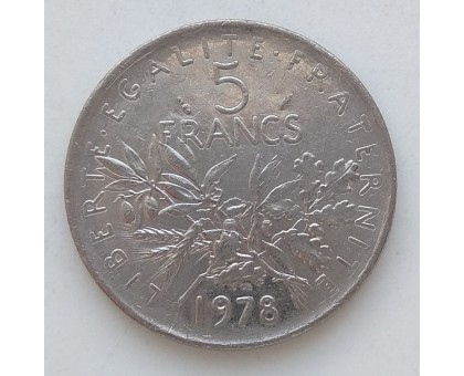 Франция 5 франков 1978