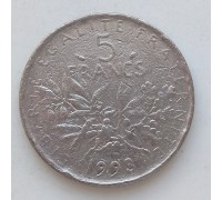 Франция 5 франков 1993