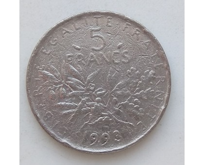 Франция 5 франков 1993