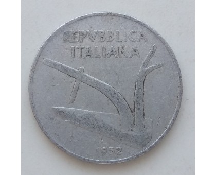 Италия 10 лир 1952