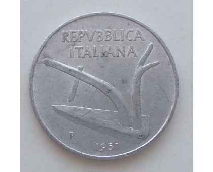 Италия 10 лир 1951