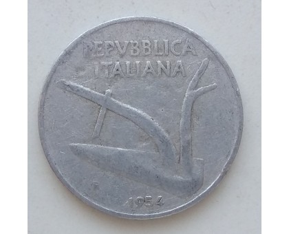 Италия 10 лир 1954