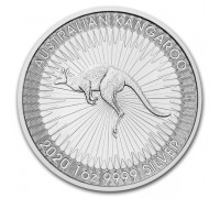 Австралия 1 доллар 2020. Австралийский кенгуру серебро