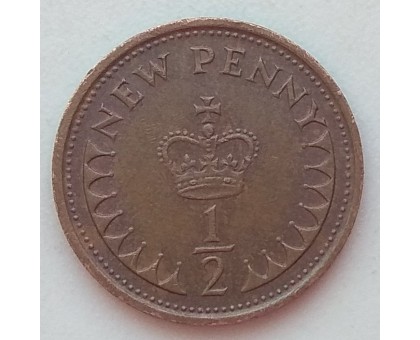 Великобритания 1/2 нового пенни 1976