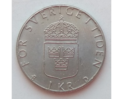 Швеция 1 крона 1989