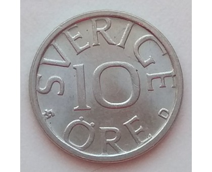 Швеция 10 эре 1989