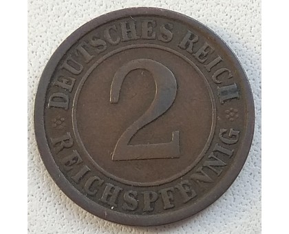 Германия 2 пфеннига 1924 A