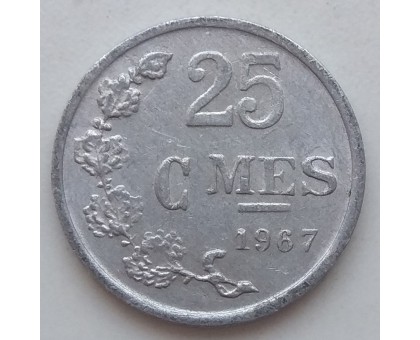 Люксембург 25 сантимов 1967