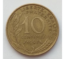 Франция 10 сантимов 1967